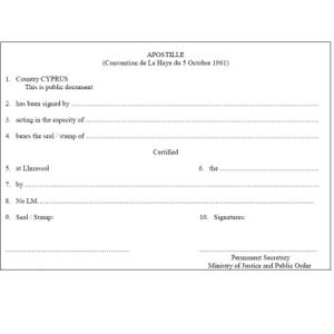 Legalization of Documents Apostille